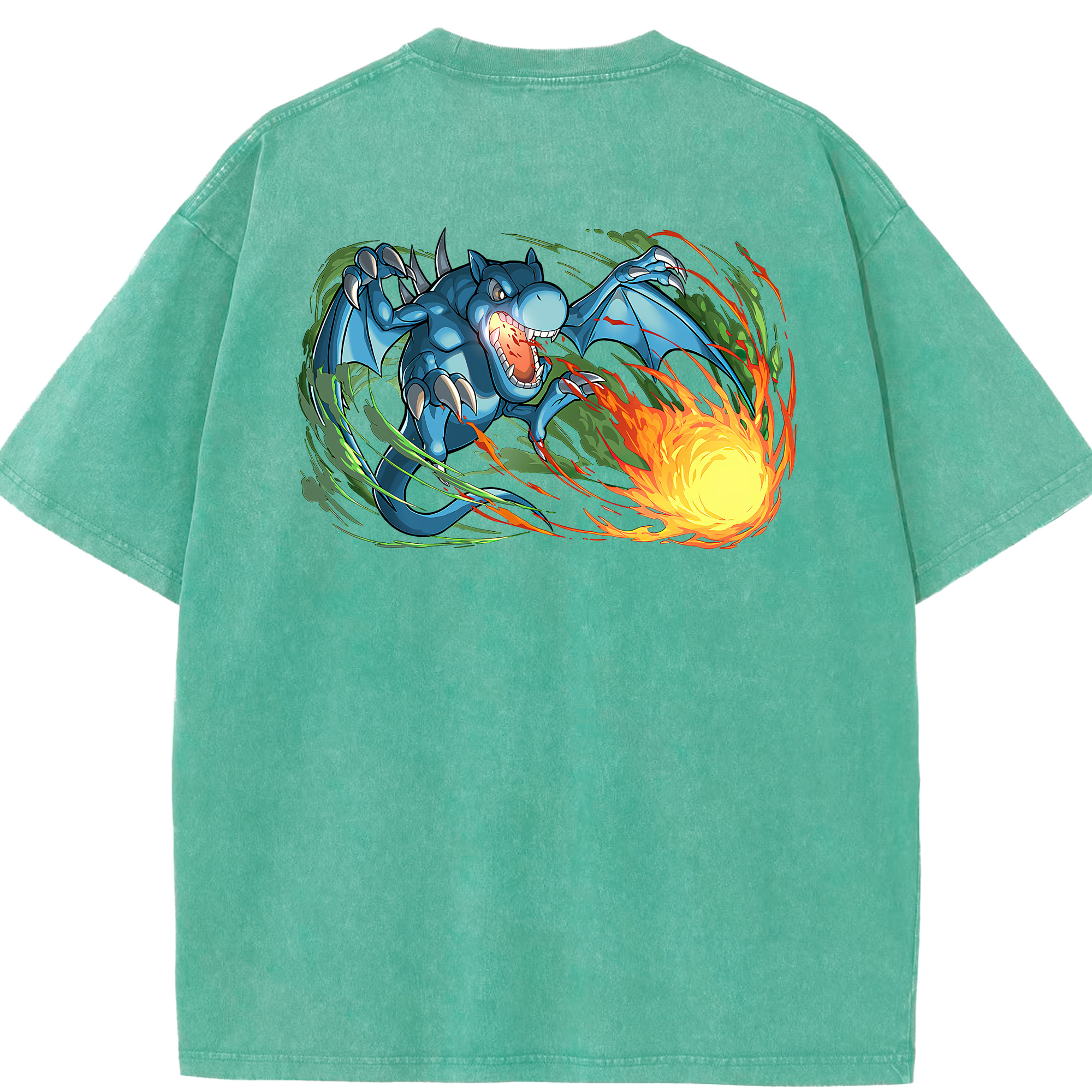 （画像用） 遊☆戯☆王 Yu-Gi-Oh! 綿100% ヴィンテージ風 半袖Tシャツ（背面プリント）